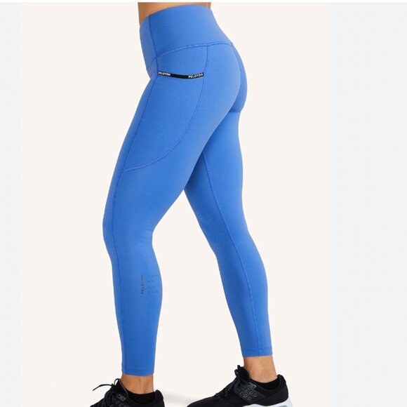 Peloton Here Now Logo Trim Pocket High Rise Legging Size Medium - Picture 1 of 9
